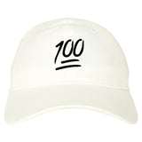 100 dad hat in White