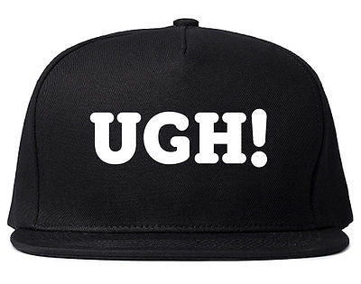 Very Nice Ugh Bored Whatever Black Snapback Hat