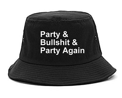 Very Nice Party and Bullshit Black Bucket Hat