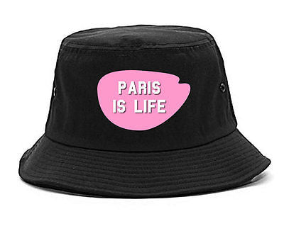 Very Nice Paris Is Life France Black Bucket Hat