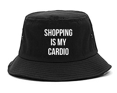 Very Nice Shopping Is My Cardio Black Bucket Hat