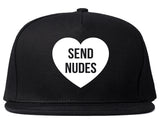 Send Nudes Heart Snapback Hat by Very Nice Clothing