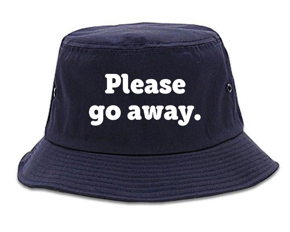 Very Nice Please Go Away Black Red Grey Bucket Hat Navy Blue