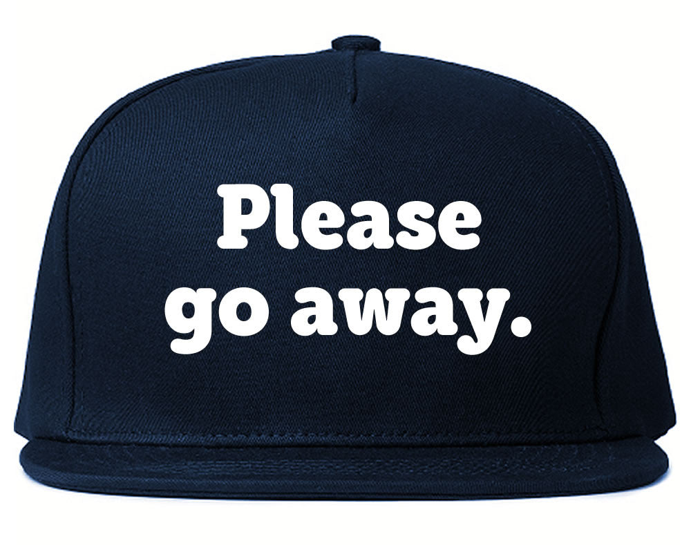 Very Nice Please Go Away Black Red Grey Snapback Hat Navy Blue