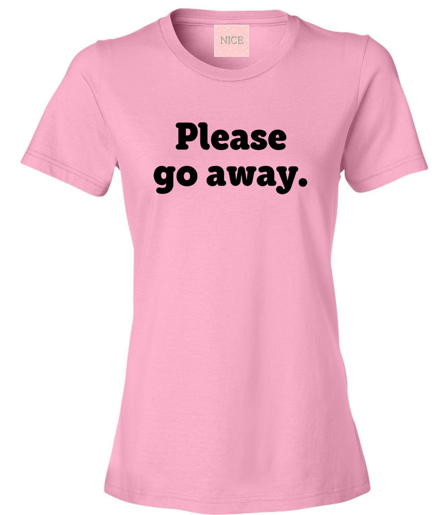 Very Nice Please Go Away Boyfriend Womens T-Shirt Tee White