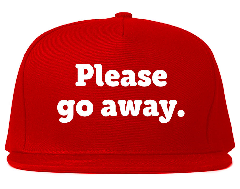 Very Nice Please Go Away Black Red Grey Snapback Hat Red
