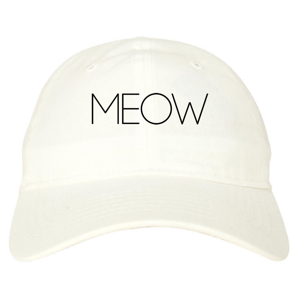 meow dad hat white