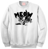 Meow Cute Goth Cat Crewneck Sweatshirt by Very Nice Clothing