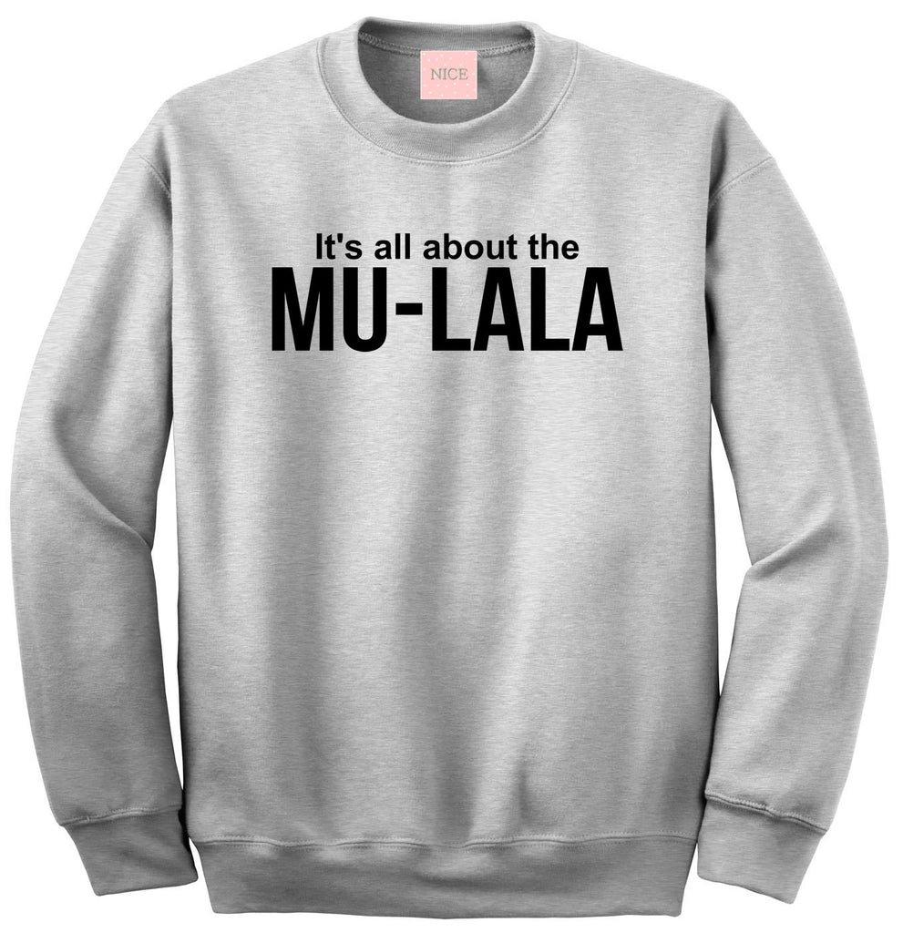 Very Nice Mu-LaLa Riri Boyfriend Crewneck Sweatshirt White