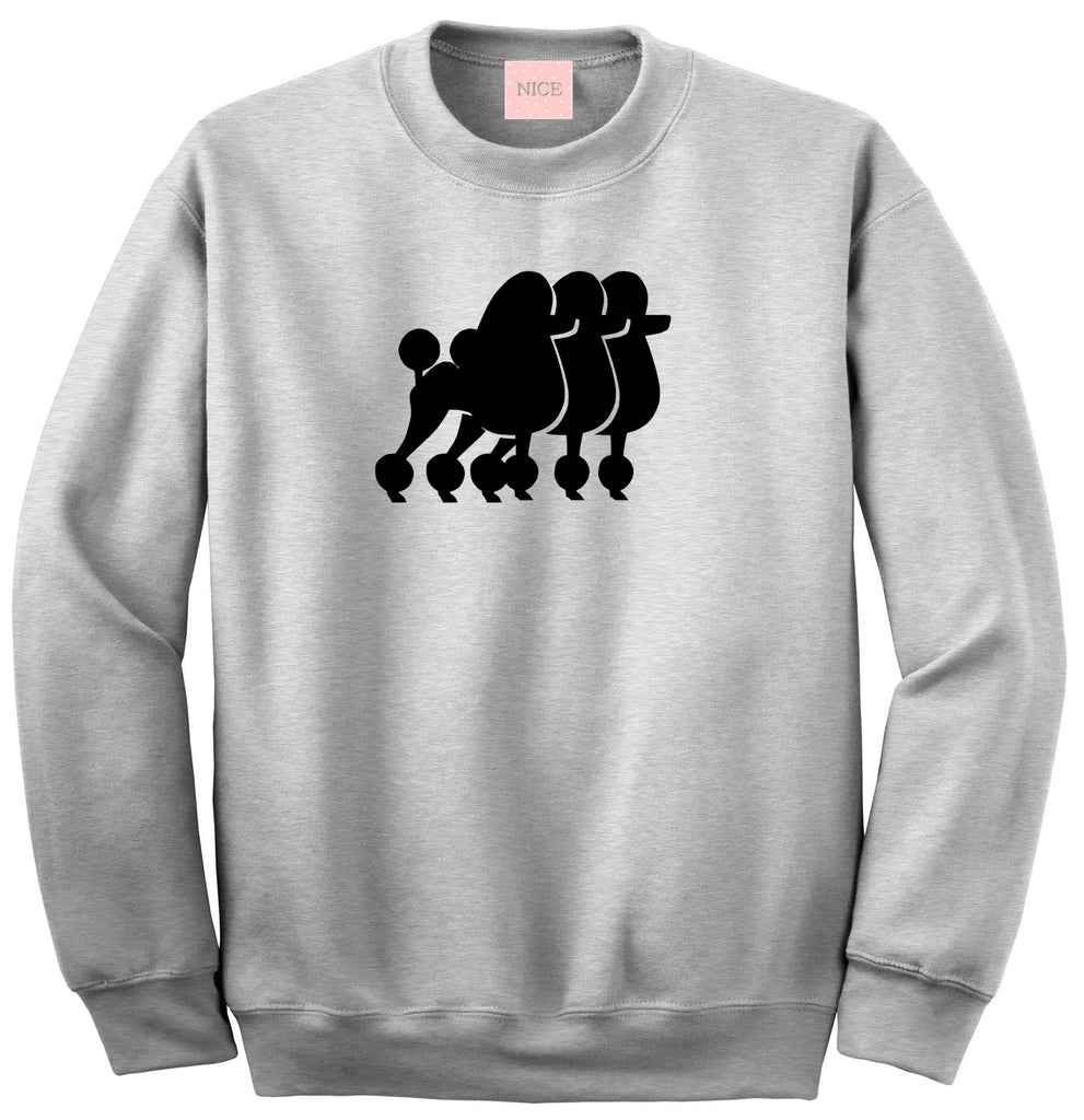 Very Nice Poodles Puppies Dogs Boyfriend Sweatshirt White