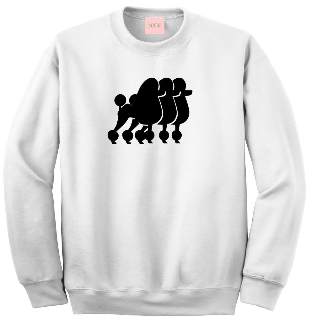 Very Nice Poodles Puppies Dogs Boyfriend Sweatshirt White
