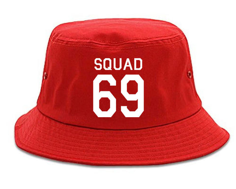 Very Nice Squad 69 Team Jersey Bucket Hat Red