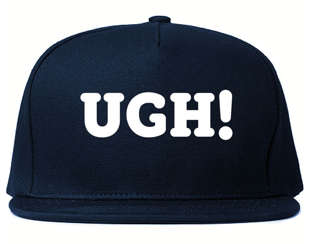 Very Nice Ugh Bored Whatever Black Snapback Hat Navy Blue