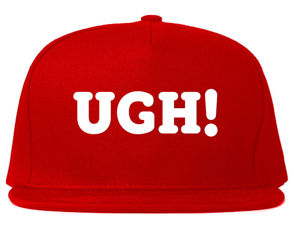 Very Nice Ugh Bored Whatever Black Snapback Hat Red