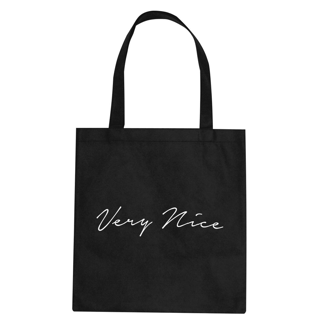 Very Nice Script Tote Bag by Very Nice Clothing