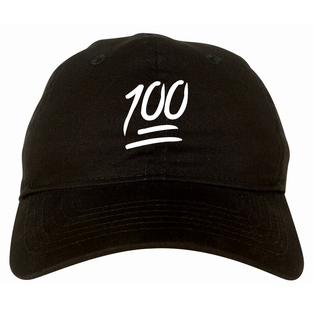 100 dad hat in Black