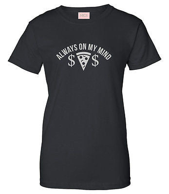 Very Nice Pizza and Money Boyfriend Womens T-Shirt Tee