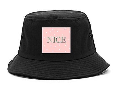 Very Nice Polka Dots Logo Black Bucket Hat