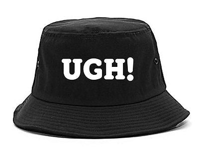 Very Nice Ugh Bored Whatever Black Bucket Hat