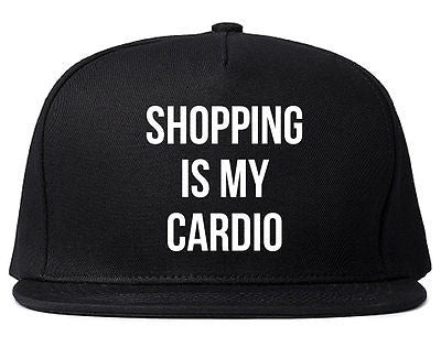 Very Nice Shopping Is My Cardio Black Snapback Hat