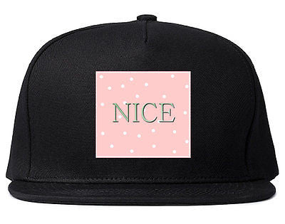 Very Nice Polka Dots Logo Black Snapback Hat