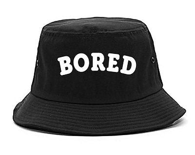 Very Nice Bored Arch Lazy Black Bucket Hat