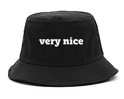 Very Nice Font Style Logo Black Bucket Hat