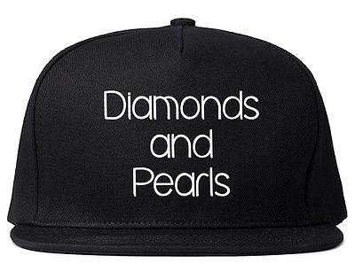 Very Nice Diamonds and Pearls Black Snapback Hat