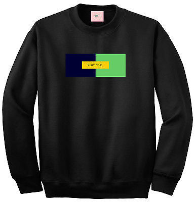 Very Nice Color Block Logo Boyfriend Crewneck Sweatshirt