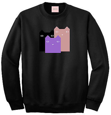 Very Nice Colorful Cats Cute Kitty Boyfriend Sweatshirt