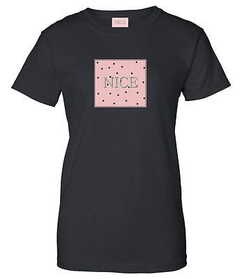 Very Nice Nice Polka Dots Boyfriend Womens T-Shirt Tee