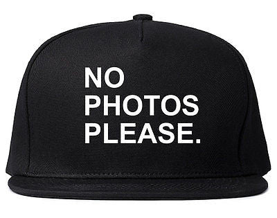 Very Nice No Photoes Please Blogger Snapback Hat