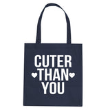 Cuter Than You Heart Tote Bag by Very Nice Clothing