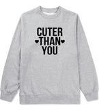 Cuter Than You Heart Crewneck Sweatshirt by Very Nice Clothing