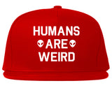 Humans Are Weird Alien Snapback Hat by Very Nice Clothing