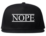 Nope Snapback Hat by Very Nice Clothing