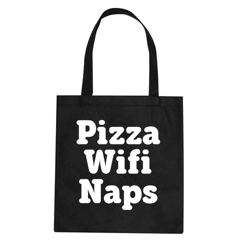 Pizza Wifi Naps Tote Bag by Very Nice Clothing