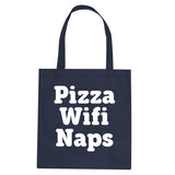 Pizza Wifi Naps Tote Bag by Very Nice Clothing