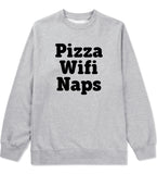 Pizza Wifi Naps Crewneck Sweatshirt by Very Nice Clothing