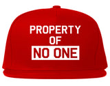 Property Of No One Snapback Hat by Very Nice Clothing