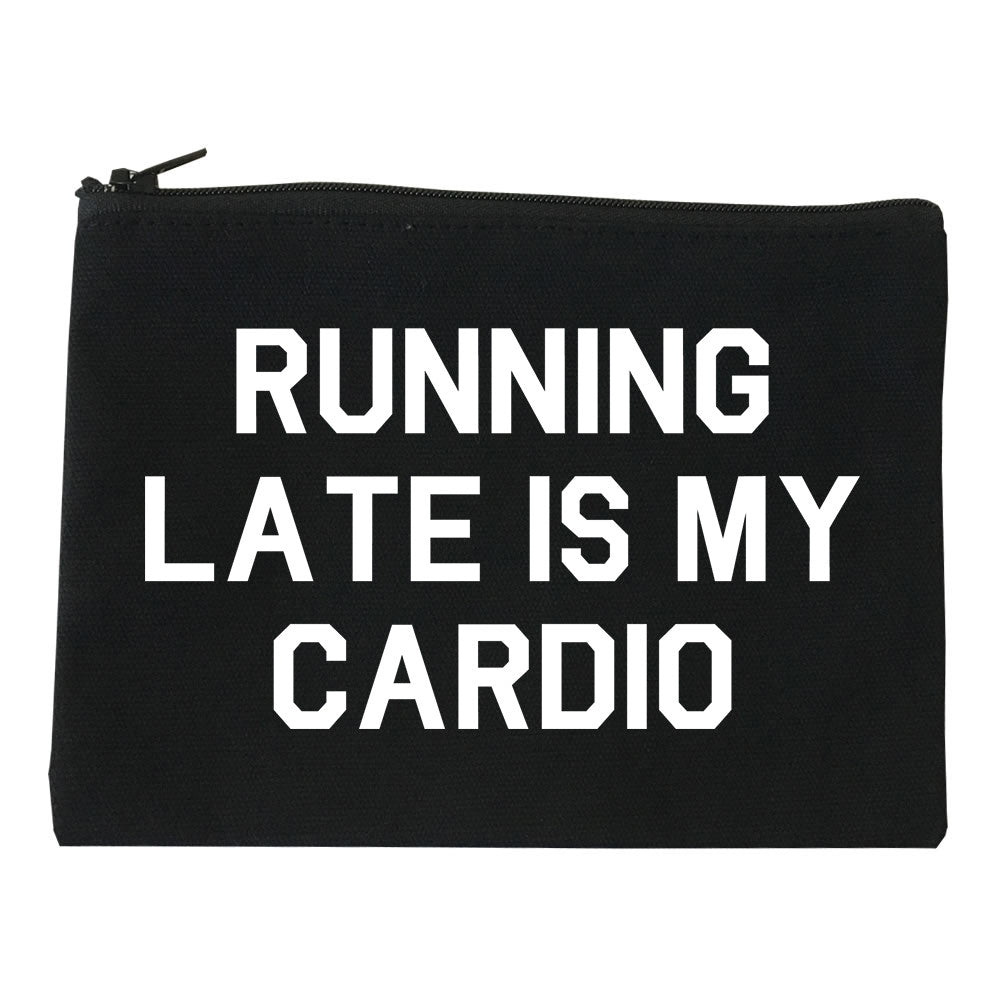 Running Late Is My Cardio Cosmetic Makeup Bag by Very Nice Clothing