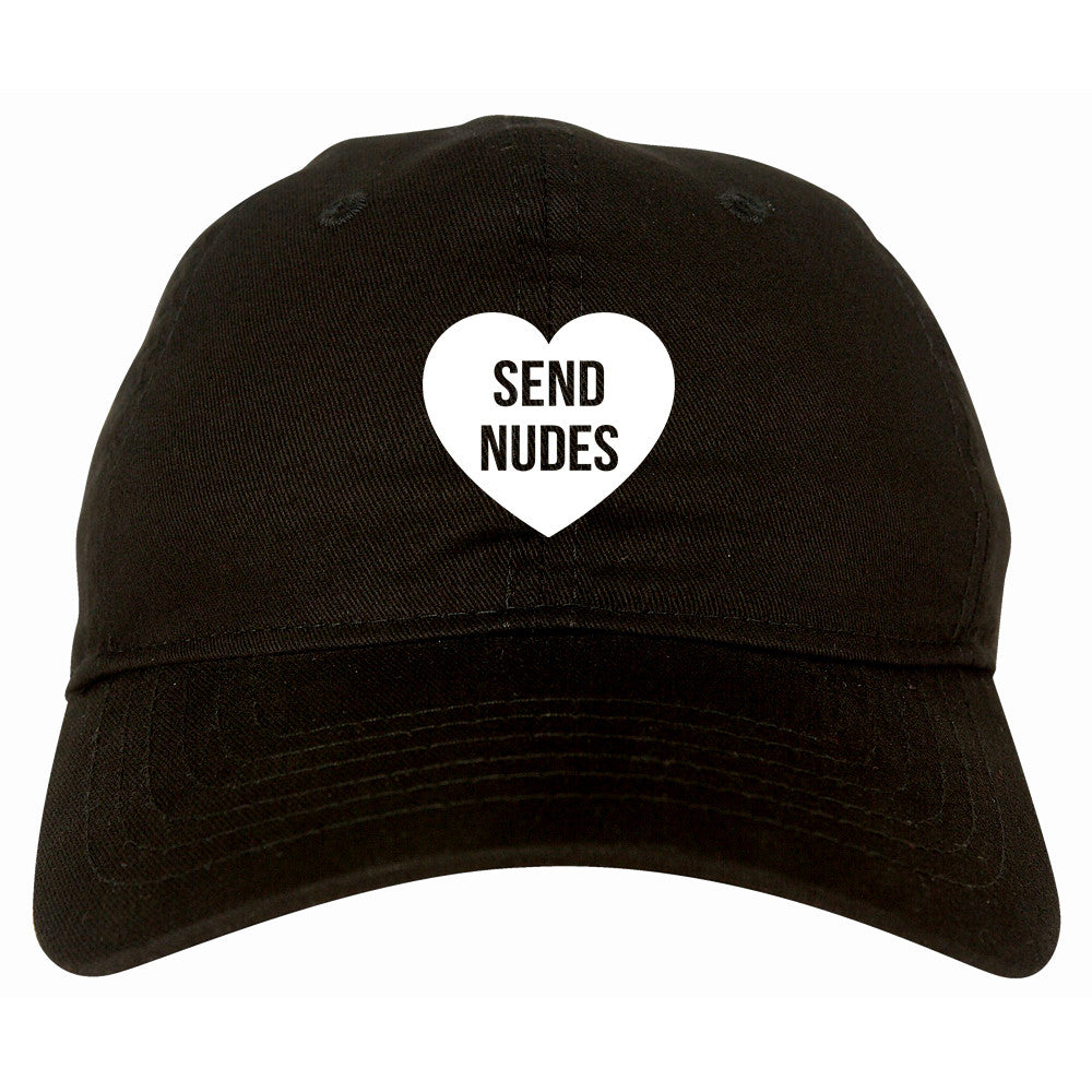 Send Nudes Heart Dad Hat by Very Nice Clothing