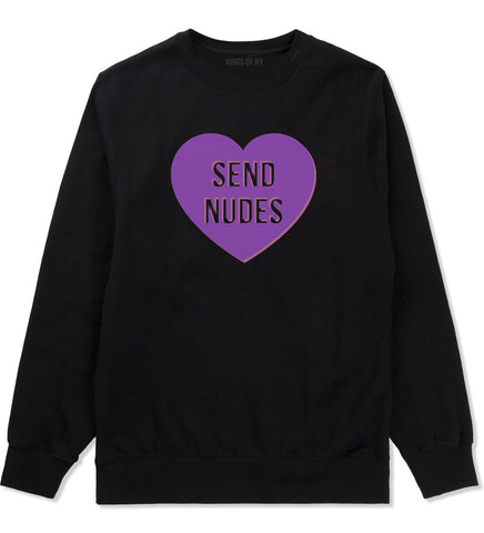 Send Nudes Heart Crewneck Sweatshirt by Very Nice Clothing