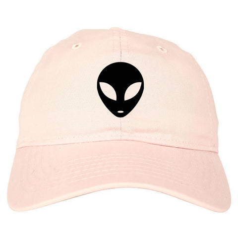 Alien Head Dad Hat Pink