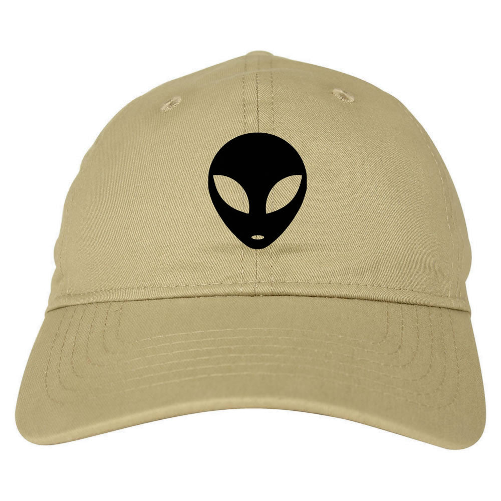 Alien Head Dad Hat beige