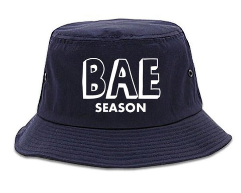 Very Nice Bae Season Babe Black Bucket Hat Navy Blue