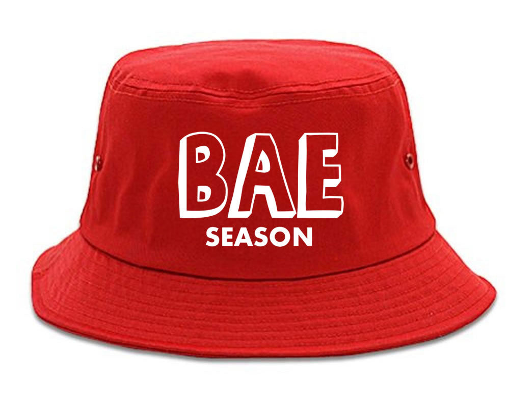 Very Nice Bae Season Babe Black Bucket Hat Red
