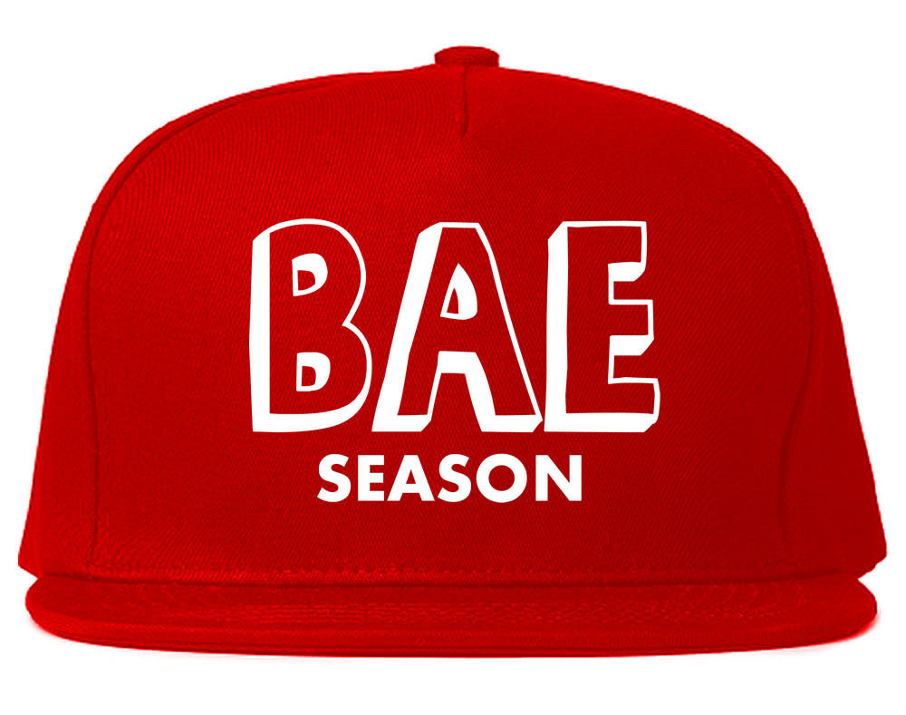 Very Nice Bae Season Babe Black Snapback Hat Red
