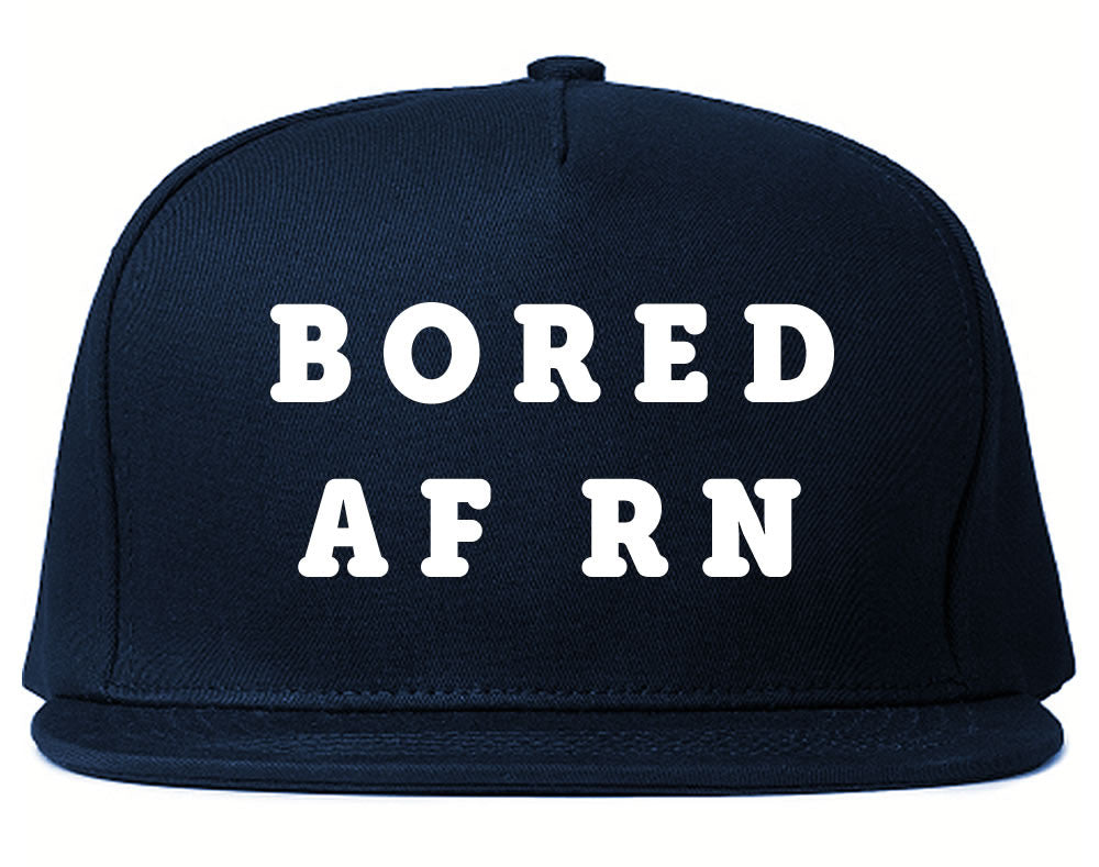Very Nice Bored AF RN Black Snapback Hat Navy Blue