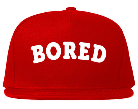 Very Nice Bored Arch Lazy Black Snapback Hat Red
